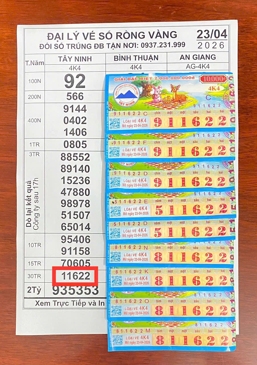 Chiều 24-4, nhiều người ở TPHCM v&agrave; Vĩnh Long tr&uacute;ng xổ số miền Nam - Ảnh 2.