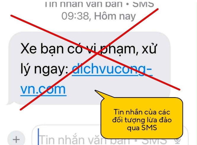 C&ocirc;ng an ph&aacute;t th&ocirc;ng b&aacute;o tới những t&agrave;i xế nhận được tin nhắn c&oacute; nội dung sau- Ảnh 1.