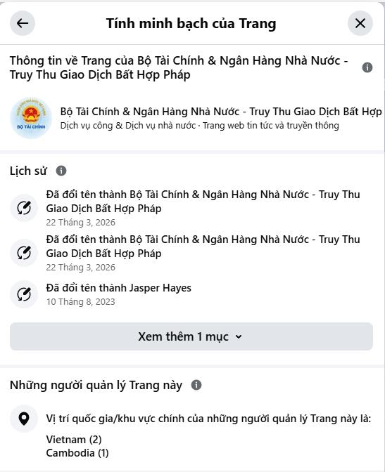 Xuất hiện trang Facebook mạo danh Bộ T&agrave;i ch&iacute;nh nhằm lừa đảo chiếm đoạt t&agrave;i sản- Ảnh 2.