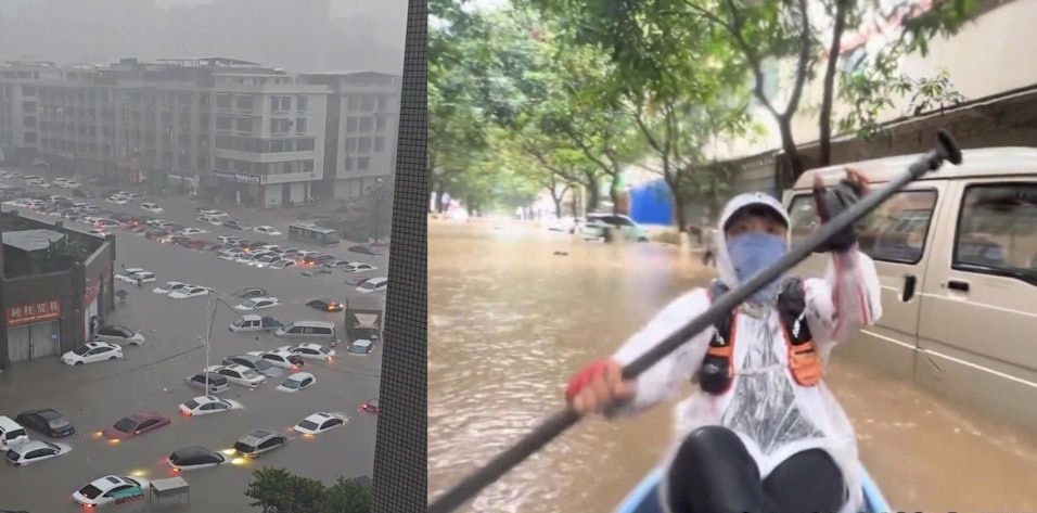 Trung Quốc: Kh&acirc;m Ch&acirc;u hứng chịu trận mưa lớn kỷ lục trong 10 năm qua - Ảnh 1.