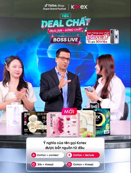 CEO trực tiếp livestream b&aacute;n h&agrave;ng: Bước đi t&aacute;o bạo ph&aacute; vỡ &ldquo;v&ugrave;ng cấm kỵ&rdquo; của Kotex- Ảnh 2.