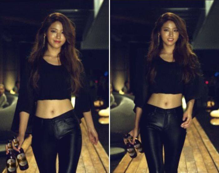 Cả H&agrave;n Quốc b&agrave;n về 1 mỹ nh&acirc;n da n&acirc;u, body quyến rũ đến độ biển quảng c&aacute;o cũng bị lấy trộm mất- Ảnh 1.