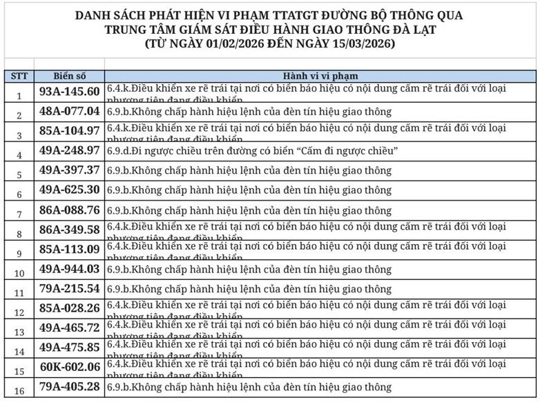 Hơn 700 chủ &ocirc; t&ocirc;, xe m&aacute;y trong danh s&aacute;ch dưới đ&acirc;y nhanh ch&oacute;ng nộp phạt nguội theo Nghị định 168- Ảnh 1.