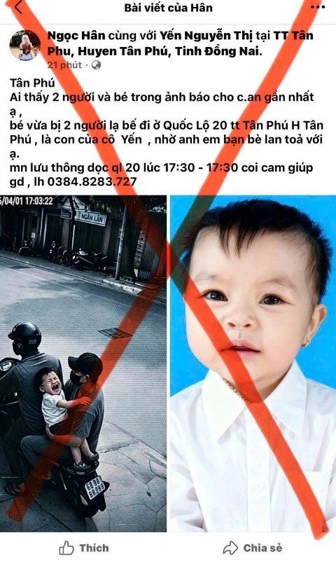 C&ocirc;ng an l&ecirc;n tiếng trước th&ocirc;ng tin "ch&aacute;u b&eacute; bị 2 thanh ni&ecirc;n bắt c&oacute;c ở Đồng Nai"- Ảnh 1.