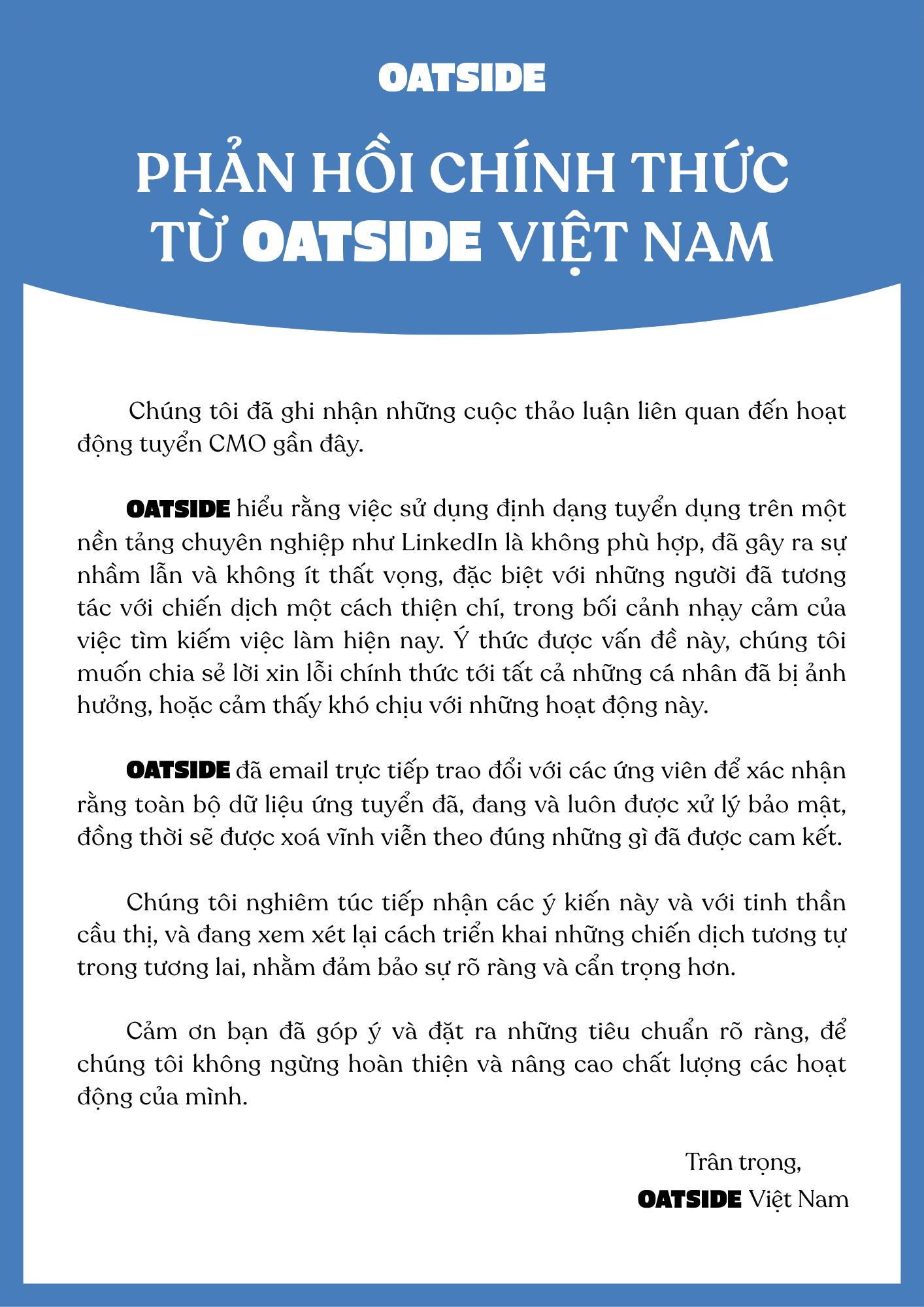 Oatside Việt Nam đ&atilde; chịu xin lỗi!- Ảnh 1.