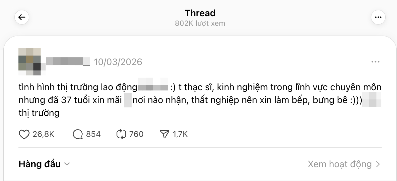 Thạc sĩ 37 tuổi, chuy&ecirc;n m&ocirc;n cao vẫn đi bưng b&ecirc;, phụ bếp: &ldquo;Văn v&otilde; song to&agrave;n kh&ocirc;ng tho&aacute;t thất nghiệp?&rdquo;- Ảnh 1.