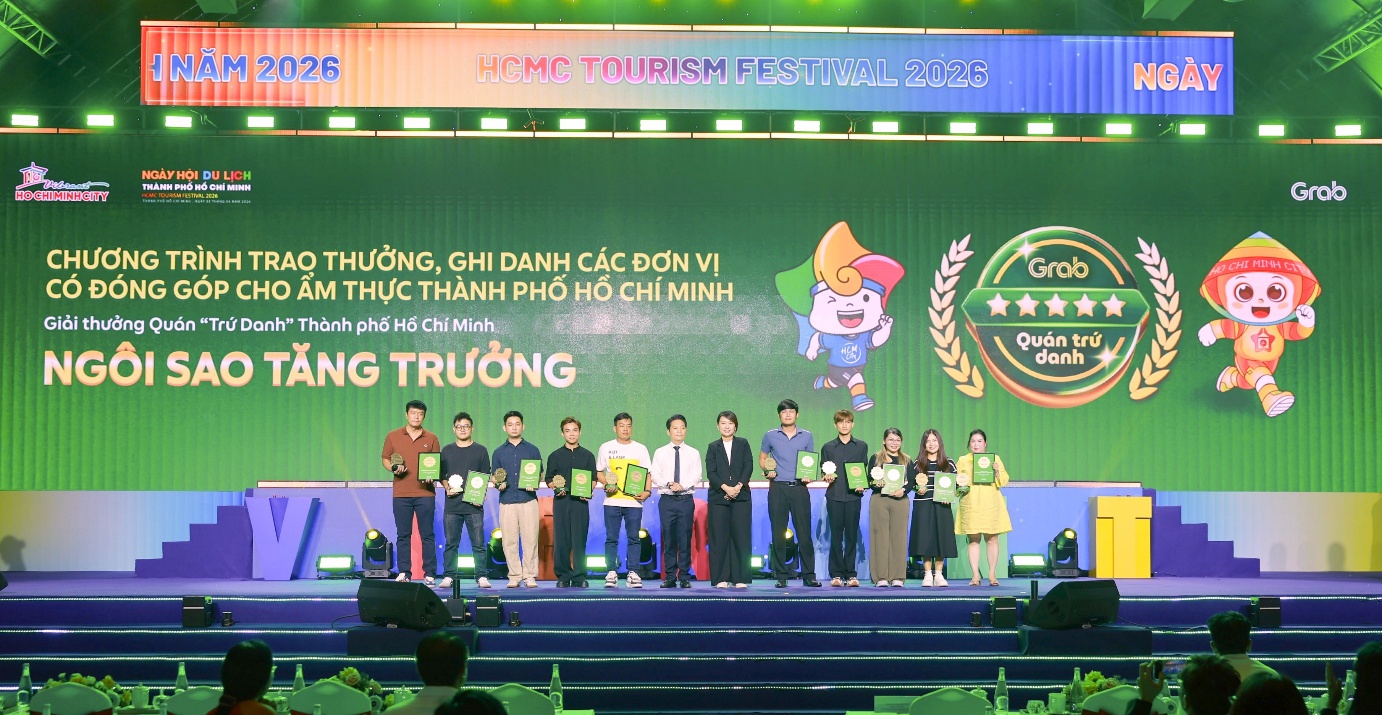 Grab Việt Nam vinh danh loạt qu&aacute;n ăn ti&ecirc;u biểu tại lễ trao giải Qu&aacute;n &ldquo;Trứ Danh&rdquo; TP.HCM- Ảnh 1.