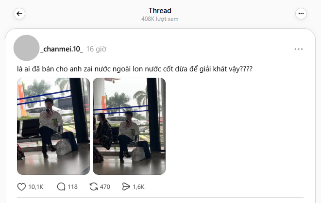 Anh trai nước ngo&agrave;i cầm lon giải kh&aacute;t ở s&acirc;n bay Nội B&agrave;i, zoom cận th&igrave; hết hồn: "L&agrave; ai đ&atilde; b&aacute;n cho anh thứ n&agrave;y?"- Ảnh 1.