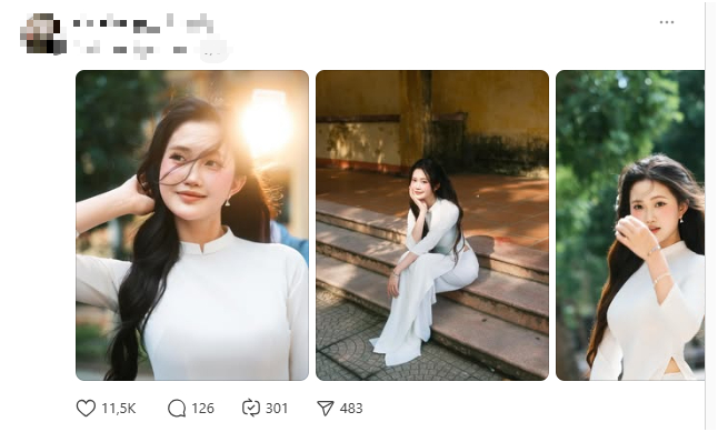 Xuất hiện c&ocirc; g&aacute;i Bắc Ninh "song tr&ugrave;ng" với Do&atilde;n Hải My: 11.000 người thả tim cho 2 bức ảnh- Ảnh 1.