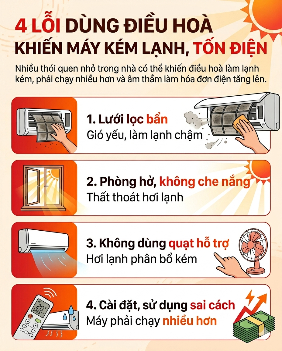 Cảnh b&aacute;o đặc biệt tới c&aacute;c gia đ&igrave;nh đang bật điều ho&agrave; v&agrave;o buổi trưa, chiều- Ảnh 4.