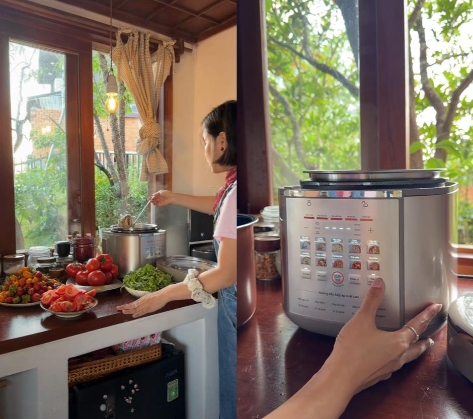 Hoa hậu Đỗ H&agrave;, Khoai Lang Thang v&agrave; Thu Nhi Eatclean tiết lộ b&iacute; quyết gi&uacute;p v&agrave;o bếp nh&agrave;n t&ecirc;nh - Ảnh 3.