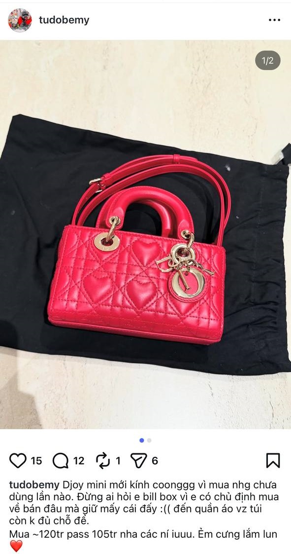 &Aacute; hậu Huyền My thanh l&yacute; t&uacute;i 105 triệu nhưng bị soi 1 chi tiết kh&oacute; chấp nhận: "40 triệu c&ograve;n thấy đắt"- Ảnh 1.