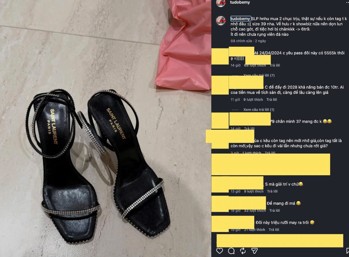 Drama pass đồ của &Aacute; hậu Huyền My chưa dừng lại: Đ&ocirc;i gi&agrave;y từng đăng b&aacute;n gi&aacute; 1,5 triệu năm 2024 nay tăng gi&aacute; l&ecirc;n th&agrave;nh 6,9 triệu- Ảnh 3.