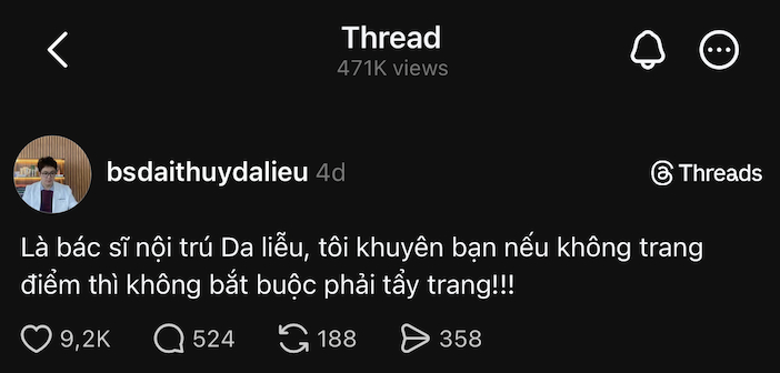 Nửa triệu view cho lời khuy&ecirc;n của một b&aacute;c sĩ nội tr&uacute;: "KH&Ocirc;NG trang điểm th&igrave; KH&Ocirc;NG cần tẩy trang", đ&uacute;ng nhưng đủ chưa?- Ảnh 1.