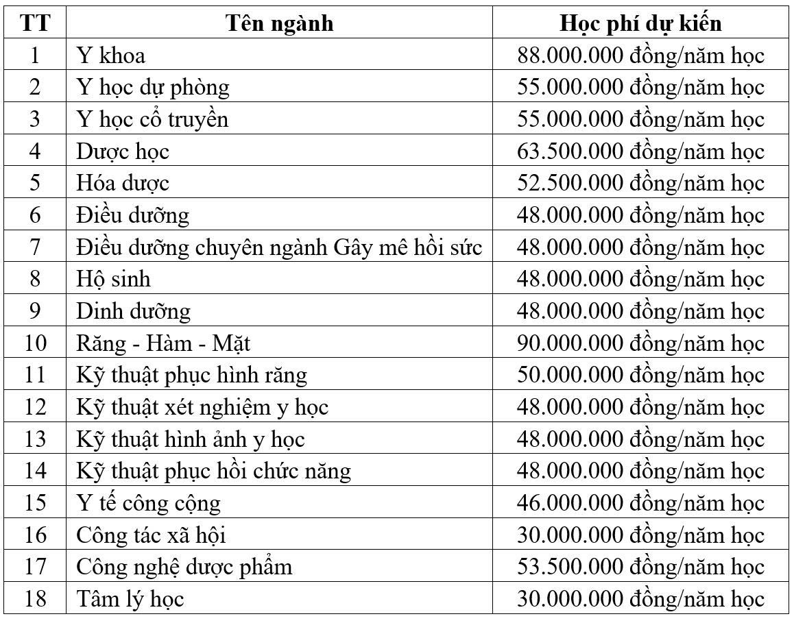 Trường y lớn nhất TPHCM kh&ocirc;ng sử dụng điểm bảo lưu, học ph&iacute; chạm mốc 90 triệu đồng/năm - Ảnh 1.
