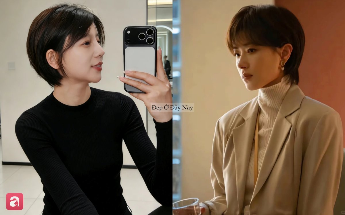Chị em ngo&agrave;i 40 tuổi đua nhau học theo kiểu t&oacute;c ngắn "hack tuổi" của Song Hye Kyo - Ảnh 7.