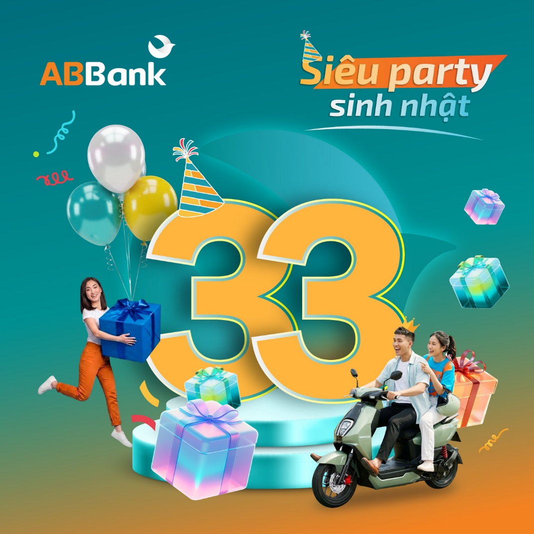 Từ 11/5: ABBank &ldquo;đ&atilde;i tiệc sinh nhật&rdquo; c&ugrave;ng kh&aacute;ch h&agrave;ng với 33 xe điện v&agrave; h&agrave;ng chục ng&agrave;n qu&agrave; tặng - Ảnh 1.