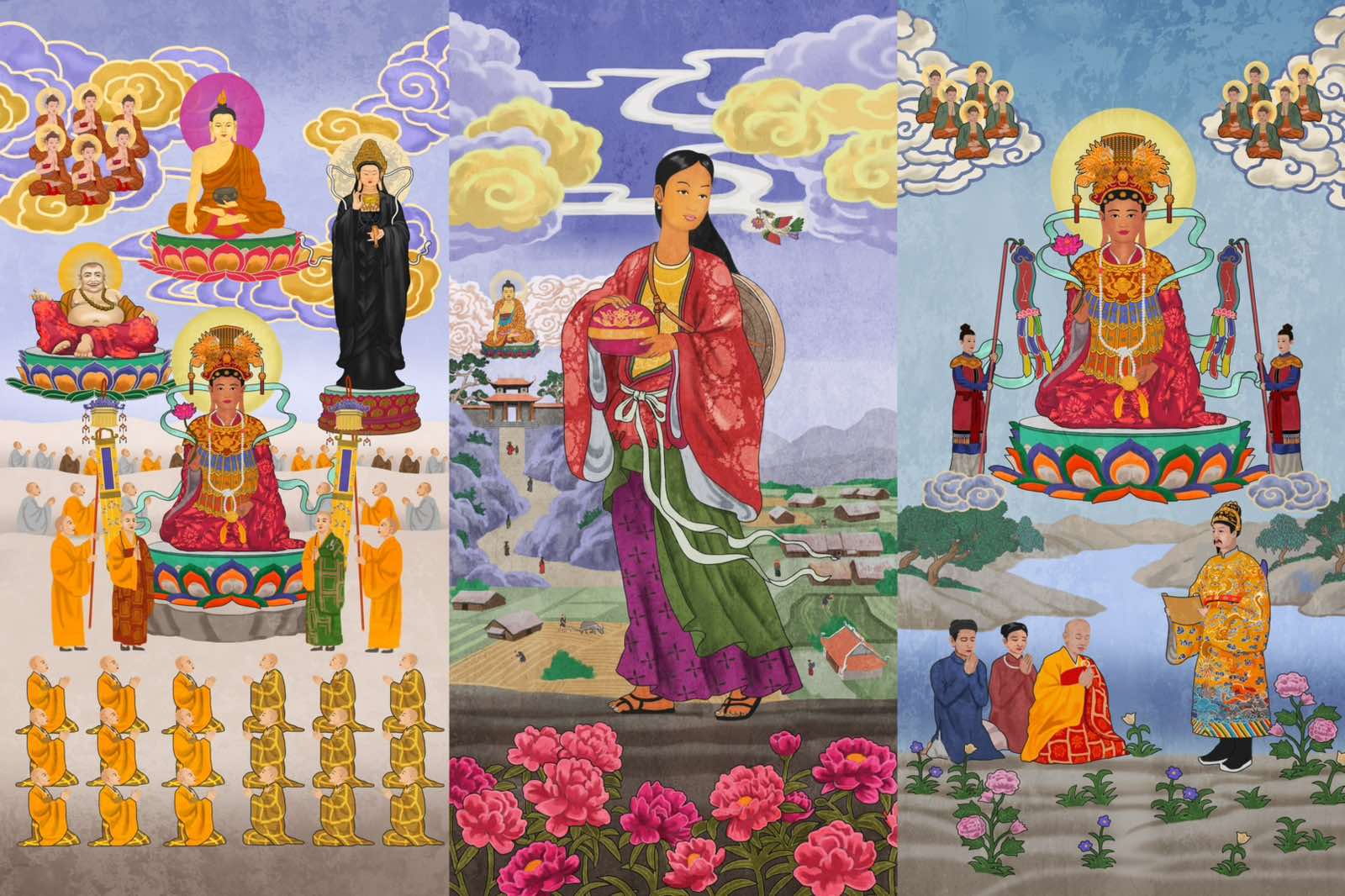 Không cần đọc huyền sử, xem bộ tranh sơn mài trên núi Bà Đen sẽ biết Linh Sơn Thánh Mẫu linh thiêng như nào - Ảnh 4. Không cần đọc huyền sử, xem bộ tranh sơn mài trên núi Bà Đen sẽ biết Linh Sơn Thánh Mẫu linh thiêng như nào - Ảnh 4.