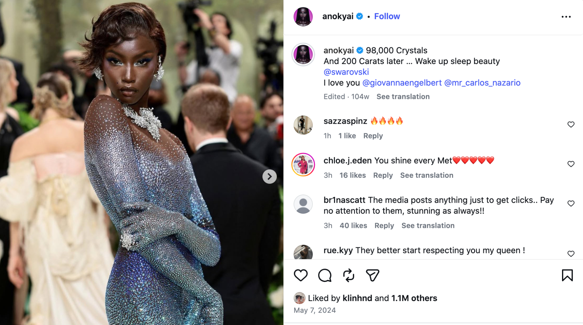 "Ngọc trai đen" l&agrave;ng mốt phản ứng gắt sau tin đồn l&agrave;m r&aacute;ch đồ để đi vệ sinh tại Met Gala- Ảnh 4.