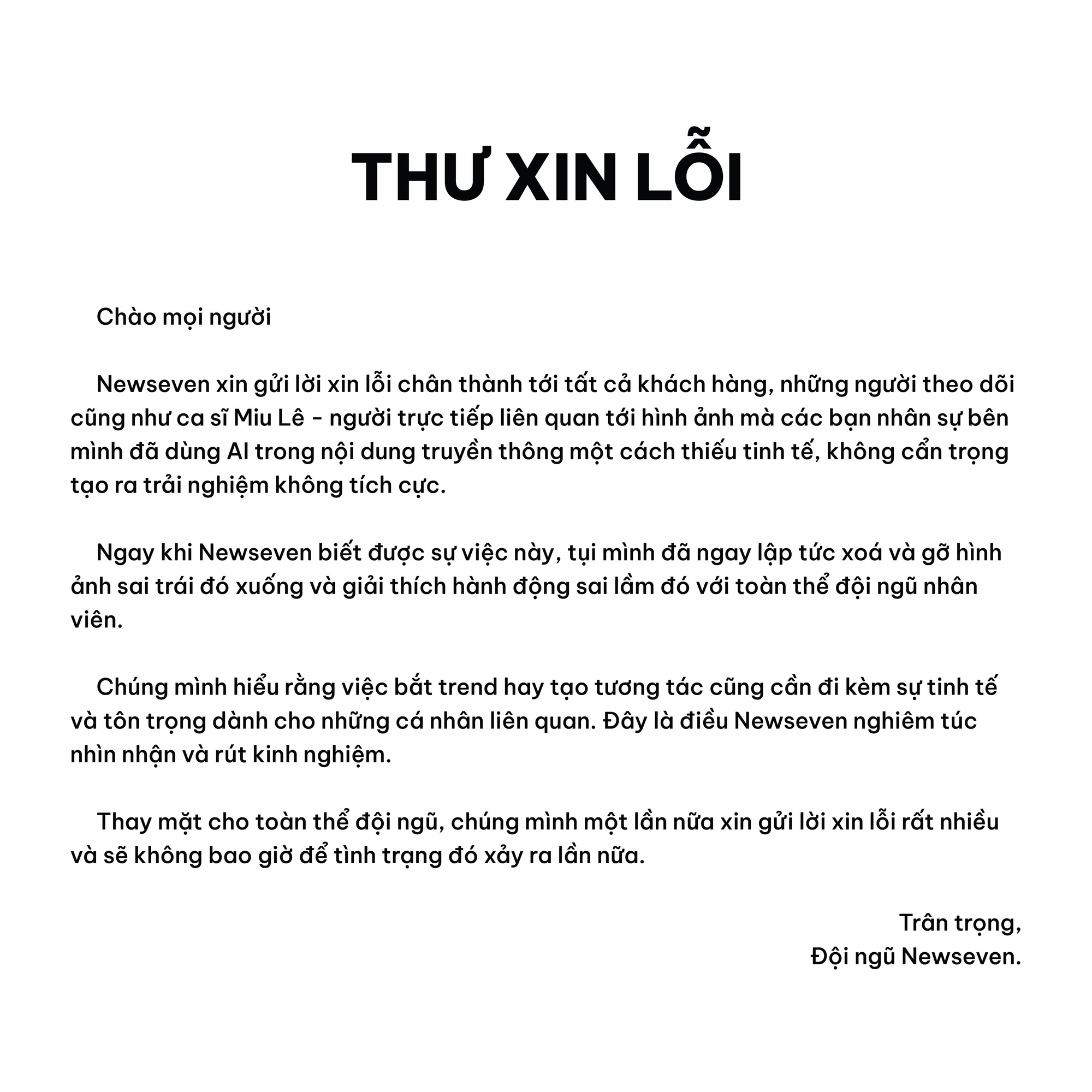 Động th&aacute;i của loạt brand chế ảnh Miu L&ecirc; b&aacute;n &aacute;o, b&aacute;n t&uacute;i: Người xin lỗi, kẻ kho&aacute; trang- Ảnh 5.