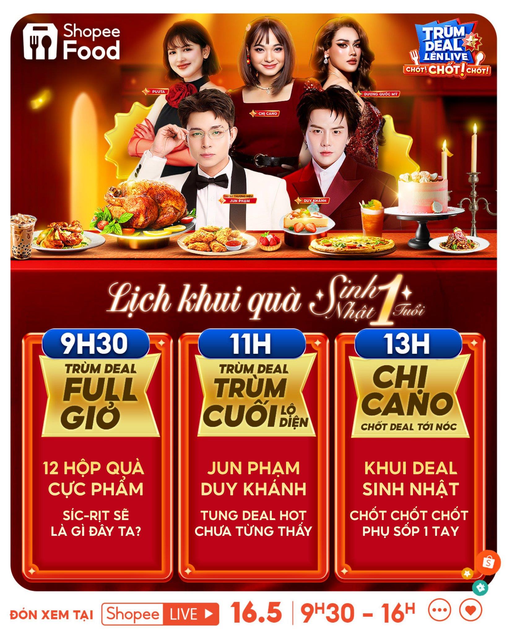 Sinh nhật 1 tuổi Tr&ugrave;m Deal L&ecirc;n Live: vạn deal ăn ngon cả tuần đổ bộ duy nhất ng&agrave;y 16.5 - Ảnh 1.