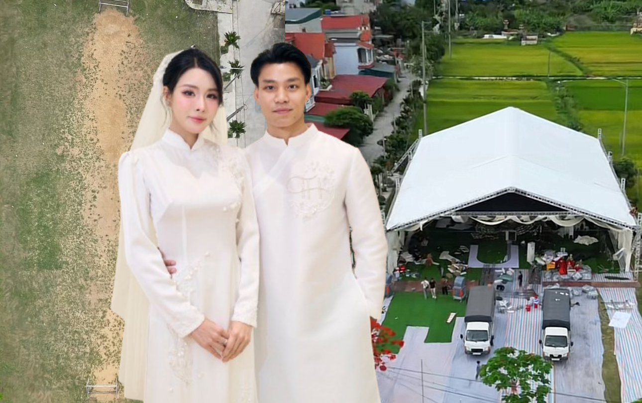 Văn Thanh dựng rạp cưới trên sân bóng, đèn lên lung linh "oách" nhất xóm chuẩn bị rước nàng tiểu thư về dinh- Ảnh 1. Văn Thanh dựng rạp cưới trên sân bóng, đèn lên lung linh "oách" nhất xóm chuẩn bị rước nàng tiểu thư về dinh- Ảnh 1.