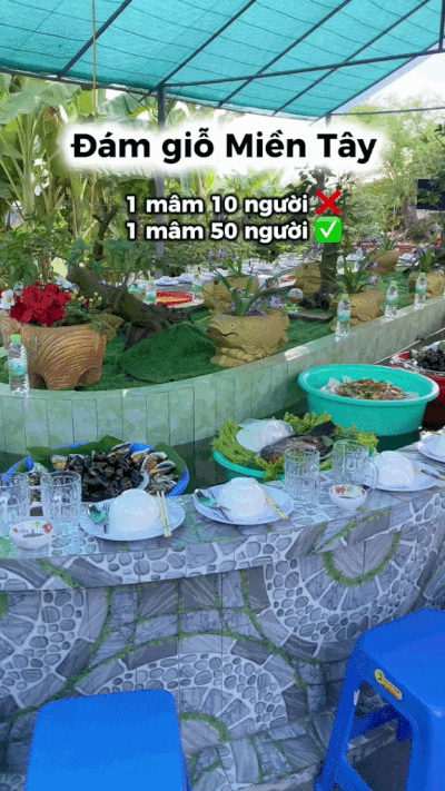 Đ&aacute;m giỗ miền T&acirc;y đẳng cấp với "lẩu băng chuyền" tự chế 50 ăn c&ugrave;ng l&uacute;c: Chủ nh&agrave; n&oacute;i g&igrave; về chi tiết dễ gặp sự cố? - Ảnh 1.