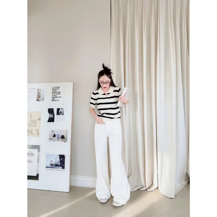 Kh&ocirc;ng cần h&agrave;ng hiệu: Một chiếc quần trắng đ&uacute;ng phom cũng gi&uacute;p bạn tr&ocirc;ng c&oacute; gu như phụ nữ Ph&aacute;p- Ảnh 12.
