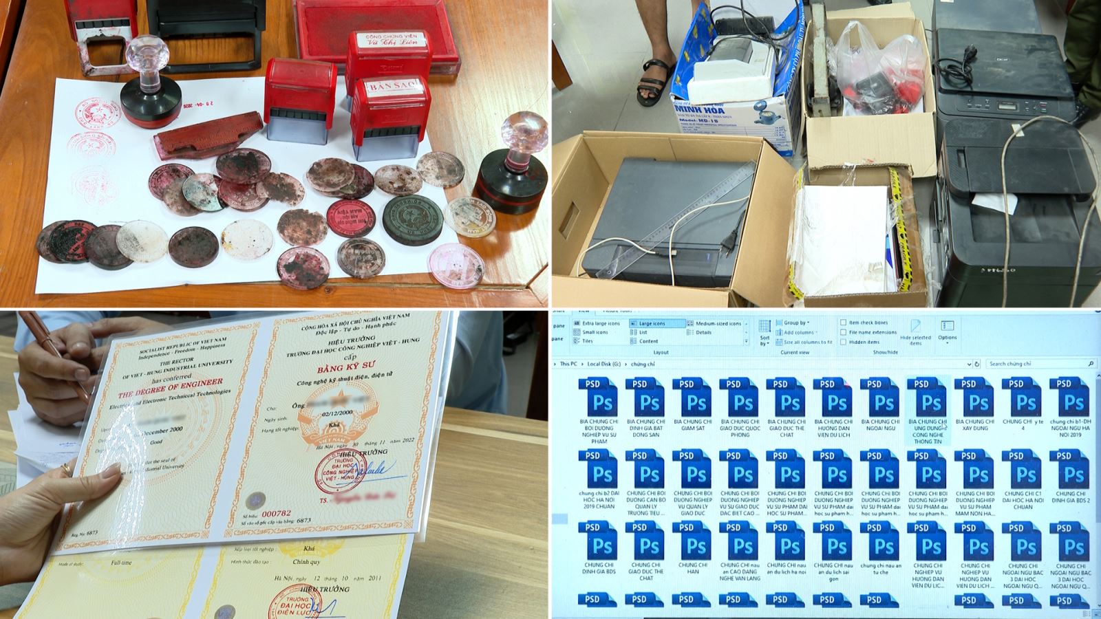 Bắt v&agrave; kh&aacute;m x&eacute;t nơi ở của "chuy&ecirc;n gia in ấn" L&ecirc; Thế Hải SN 1989- Ảnh 3.
