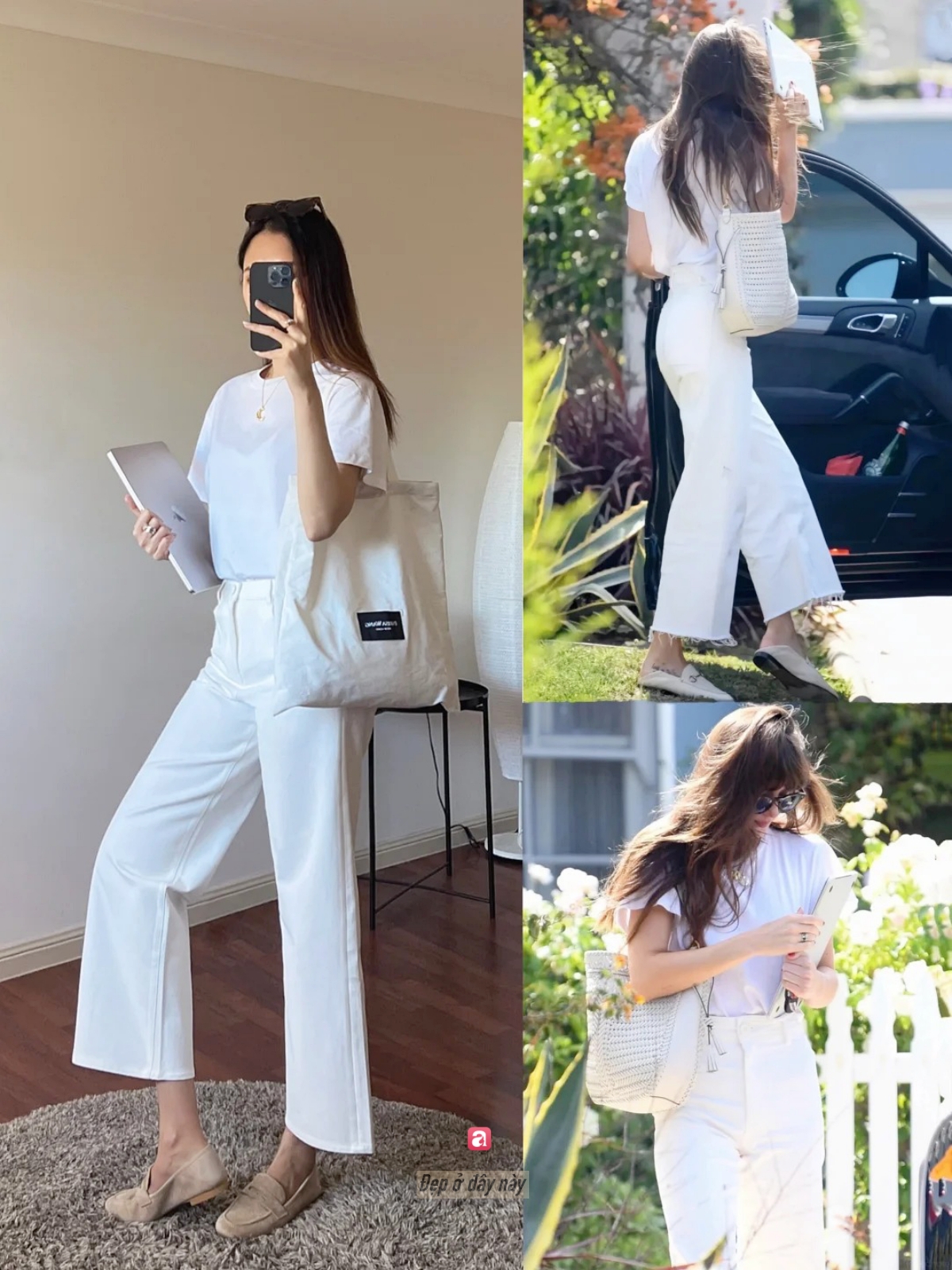 Kh&ocirc;ng cần h&agrave;ng hiệu: Một chiếc quần trắng đ&uacute;ng phom cũng gi&uacute;p bạn tr&ocirc;ng c&oacute; gu như phụ nữ Ph&aacute;p- Ảnh 7.