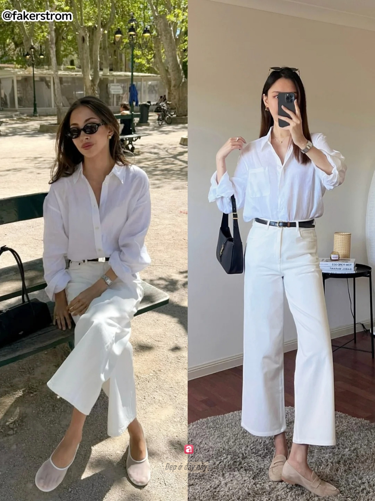 Kh&ocirc;ng cần h&agrave;ng hiệu: Một chiếc quần trắng đ&uacute;ng phom cũng gi&uacute;p bạn tr&ocirc;ng c&oacute; gu như phụ nữ Ph&aacute;p- Ảnh 9.