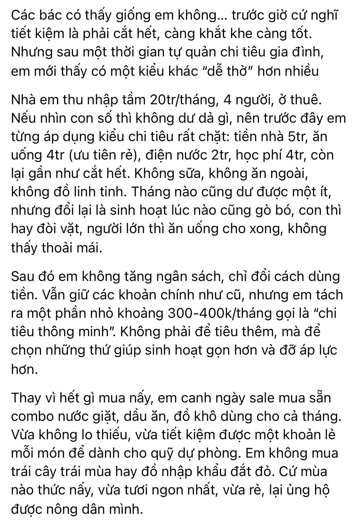 Gia đ&igrave;nh 4 người thu nhập 20 triệu/th&aacute;ng: Từng tiết kiệm được 5 triệu nhưng l&uacute;c n&agrave;o cũng thấy ngột ngạt, đến khi đổi c&aacute;ch ti&ecirc;u tiền mới dễ thở hơn- Ảnh 1.