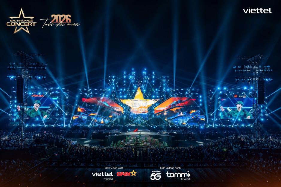 Vẻ đẹp người l&iacute;nh t&aacute;i hiện đầy cảm x&uacute;c tại &ldquo;Sao Nhập Ngũ Concert 2026&rdquo; - Ảnh 1.