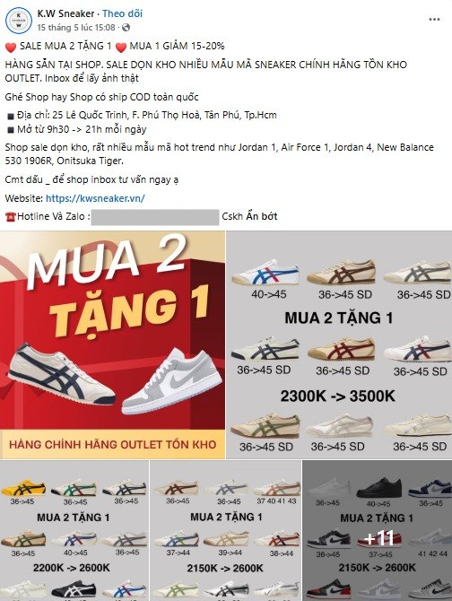 K.W Sneaker kinh doanh ra sao trước khi ông chủ bị khởi tố? Loạt page K.W Sneaker xuất hiện cập nhật mới- Ảnh 4. K.W Sneaker kinh doanh ra sao trước khi ông chủ bị khởi tố? Loạt page K.W Sneaker xuất hiện cập nhật mới- Ảnh 4.