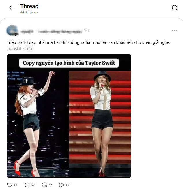 Triệu Lộ Tư đạo nh&aacute;i Taylor Swift- Ảnh 1.