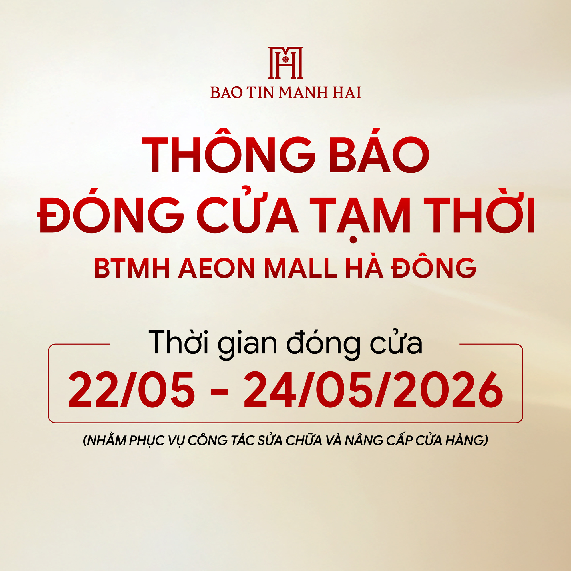 Th&ocirc;ng b&aacute;o mới từ Bảo T&iacute;n Mạnh Hải, người mua v&agrave;ng ở H&agrave; Nội lưu &yacute;- Ảnh 1.