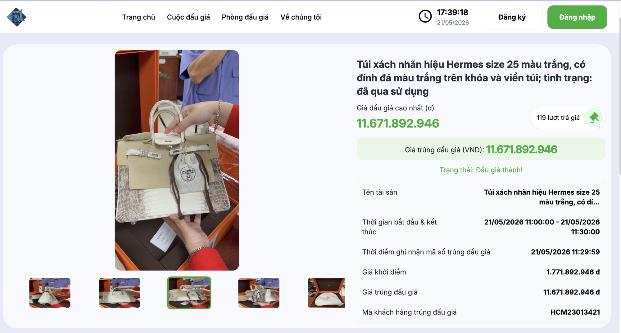 T&uacute;i Hermes b&agrave; Trương Mỹ Lan từng n&oacute;i "gi&aacute; trị kh&ocirc;ng đ&aacute;ng bao nhi&ecirc;u", đấu gi&aacute; thu về hơn 14 tỉ đồng - Ảnh 1.