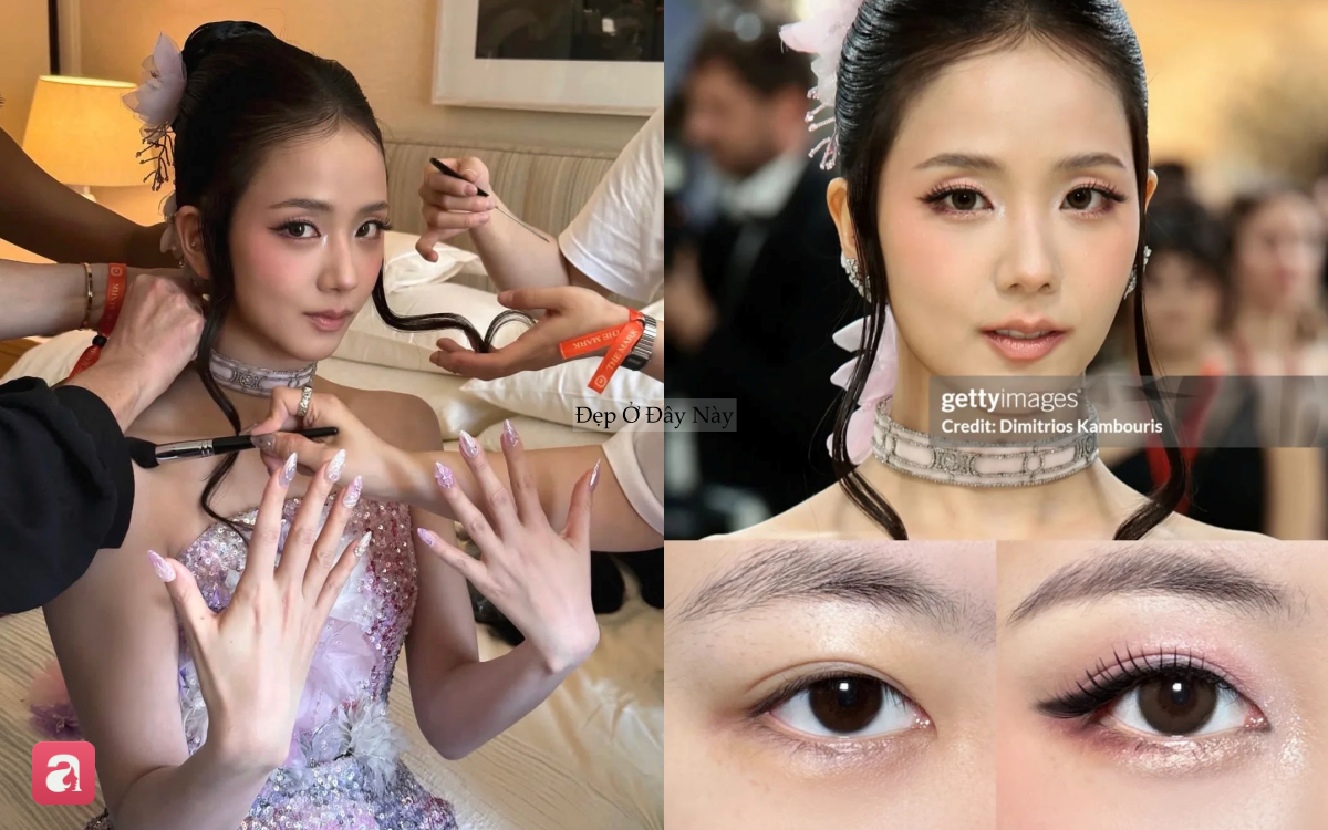 Từ makeup tới v&aacute;y &aacute;o, tạo h&igrave;nh của Jisoo tại Met Gala bị "copy" h&agrave;ng loạt - Ảnh 1.