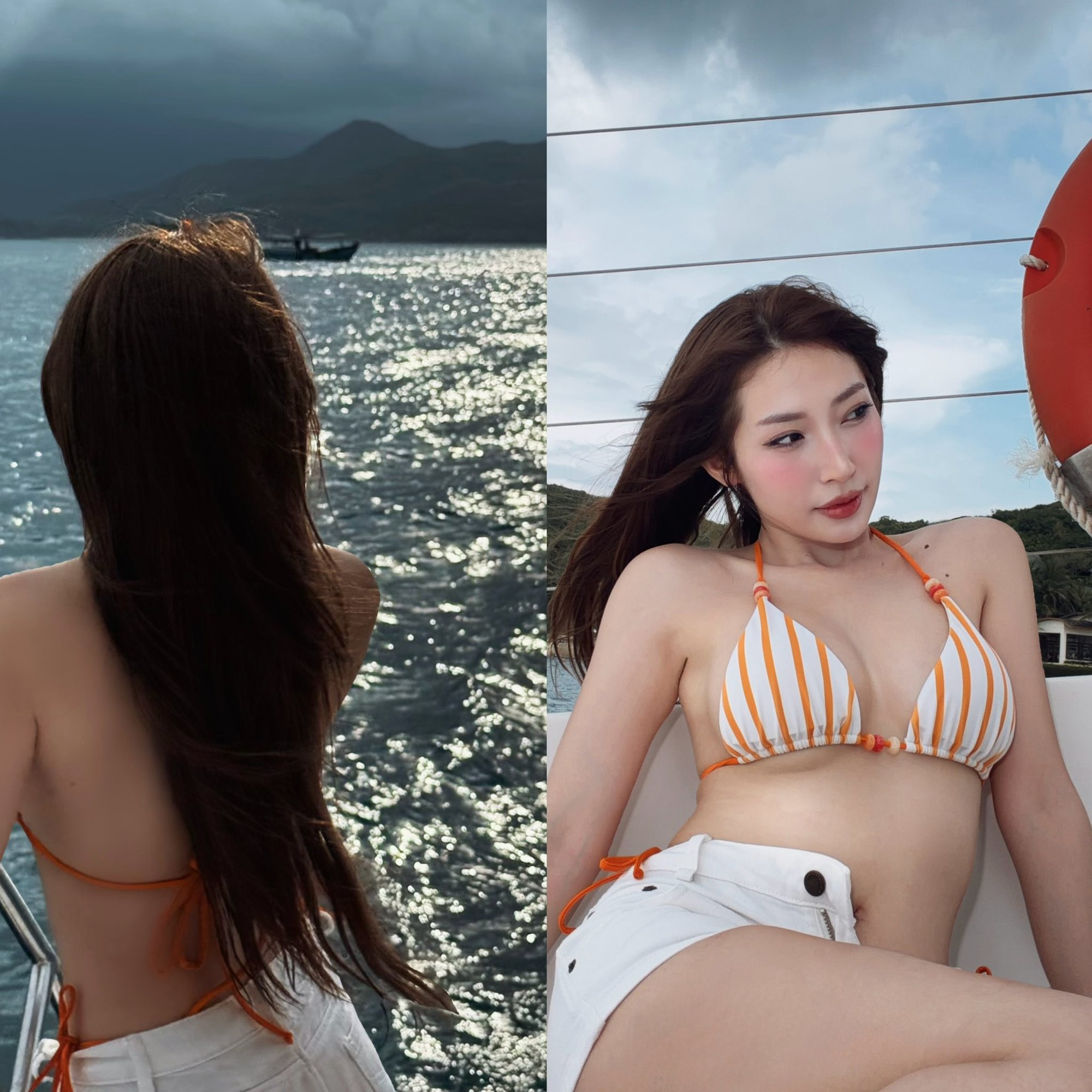 Khổng T&uacute; Quỳnh đốt ch&aacute;y m&ugrave;a h&egrave; với bikini rực rỡ, visual l&agrave;m netizen "say s&oacute;ng"- Ảnh 4.