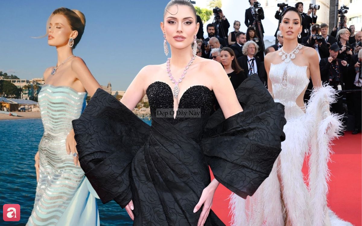 D&agrave;n hoa hậu quốc tế mang thiết kế Việt l&ecirc;n thảm đỏ Cannes: Thời trang Việt ng&agrave;y c&agrave;ng ghi dấu to&agrave;n cầu- Ảnh 1.