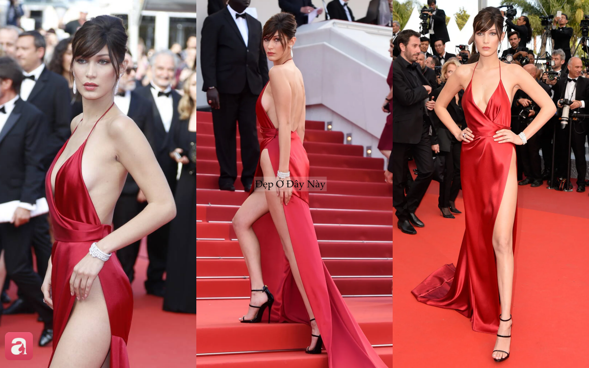 Bella Hadid t&igrave;m c&aacute;ch "l&aacute;ch luật" tại Cannes: Vẫn gợi cảm đỉnh cao d&ugrave; thảm đỏ siết chặt dress code - Ảnh 2.