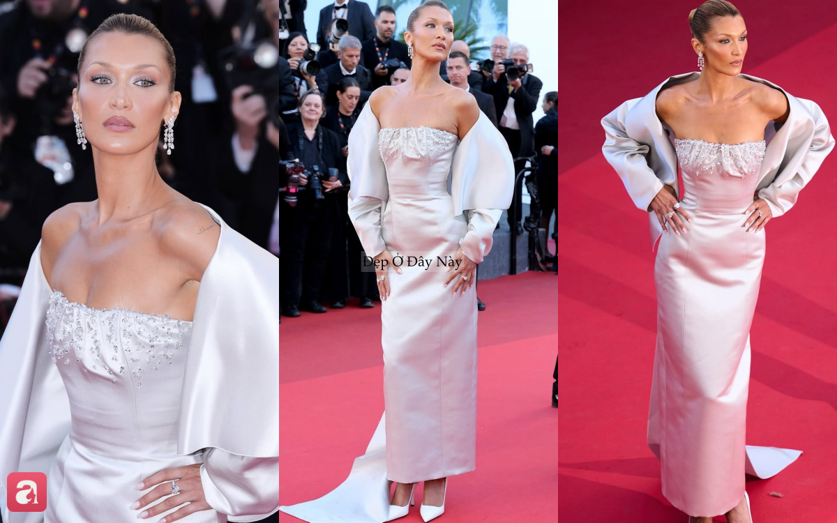 Bella Hadid t&igrave;m c&aacute;ch "l&aacute;ch luật" tại Cannes: Vẫn gợi cảm đỉnh cao d&ugrave; thảm đỏ siết chặt dress code - Ảnh 6.
