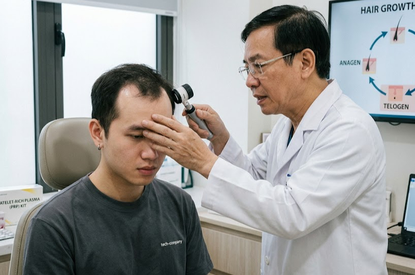 Người trẻ rụng t&oacute;c, h&oacute;i đầu v&igrave; những th&oacute;i quen tưởng v&ocirc; hại - Ảnh 1.