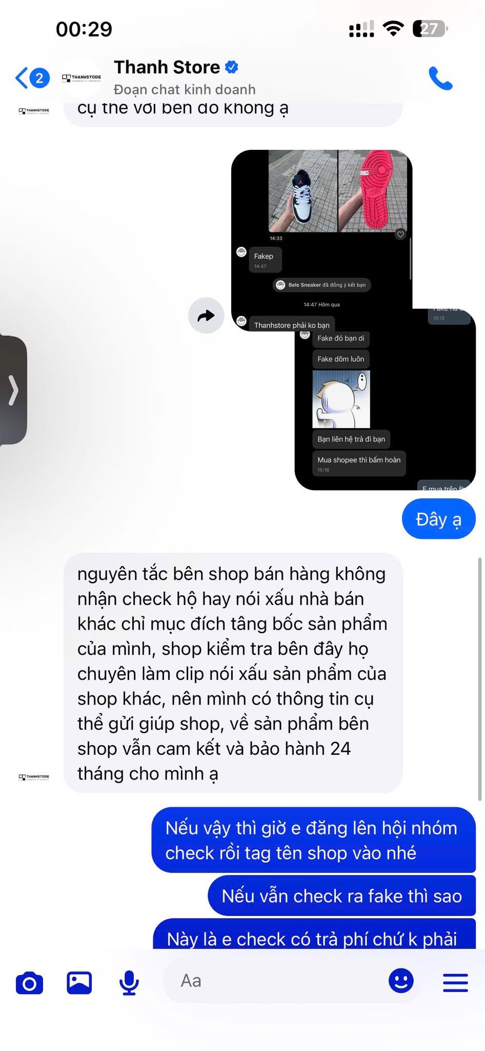 Thanh Store - shop gi&agrave;y vừa bị n&ecirc;u t&ecirc;n tr&ecirc;n trang Th&ocirc;ng Tin Ch&iacute;nh Phủ từng bị cộng đồng chơi sneaker tố "văn vở" ra sao?- Ảnh 6.