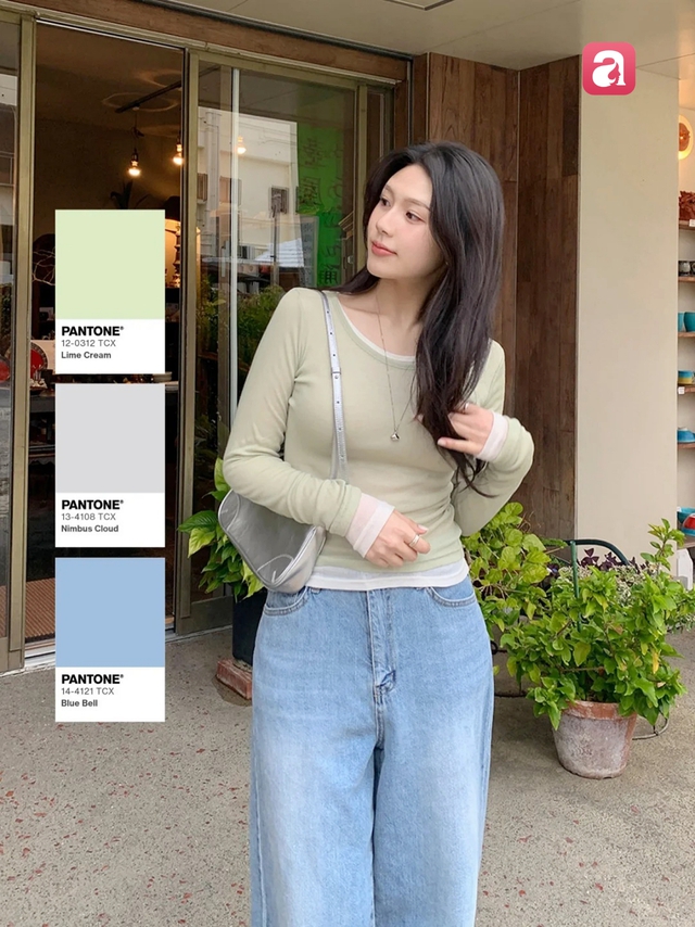 Phụ nữ H&agrave;n mặc đẹp kh&ocirc;ng hẳn nhờ đồ đắt tiền, b&iacute; quyết nằm ở c&aacute;ch phối m&agrave;u- Ảnh 7.