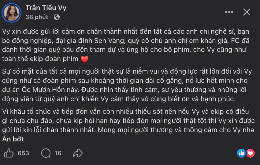 Hoa hậu Tiểu Vy hứng chỉ tr&iacute;ch v&igrave; h&agrave;nh động 