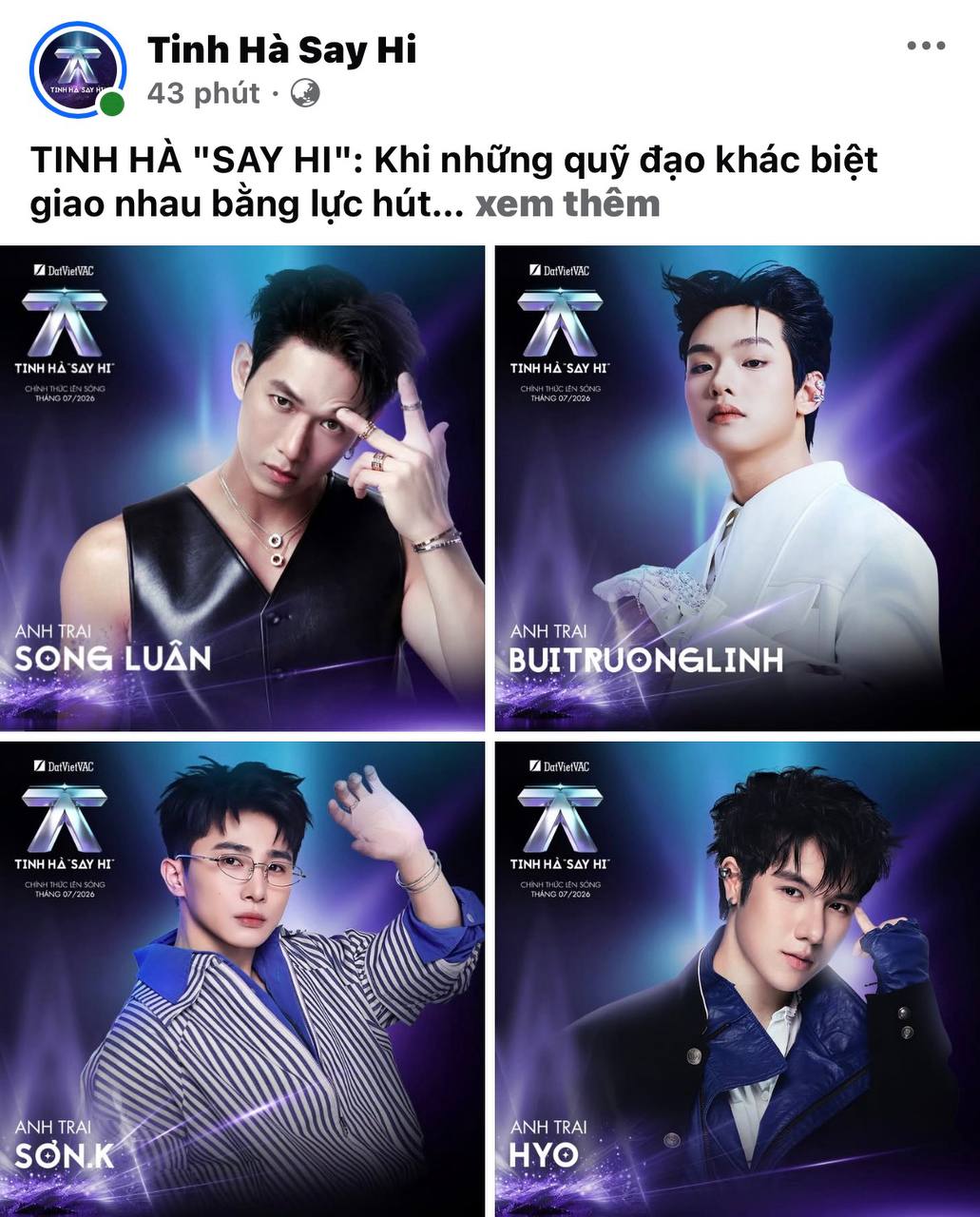 Tinh Hà Say Hi chính thức công bố dàn cast: Những cái tên đầu tiên lộ diện, toàn Anh Trai hot mùa 1 - 2 trở lại - Ảnh 1.