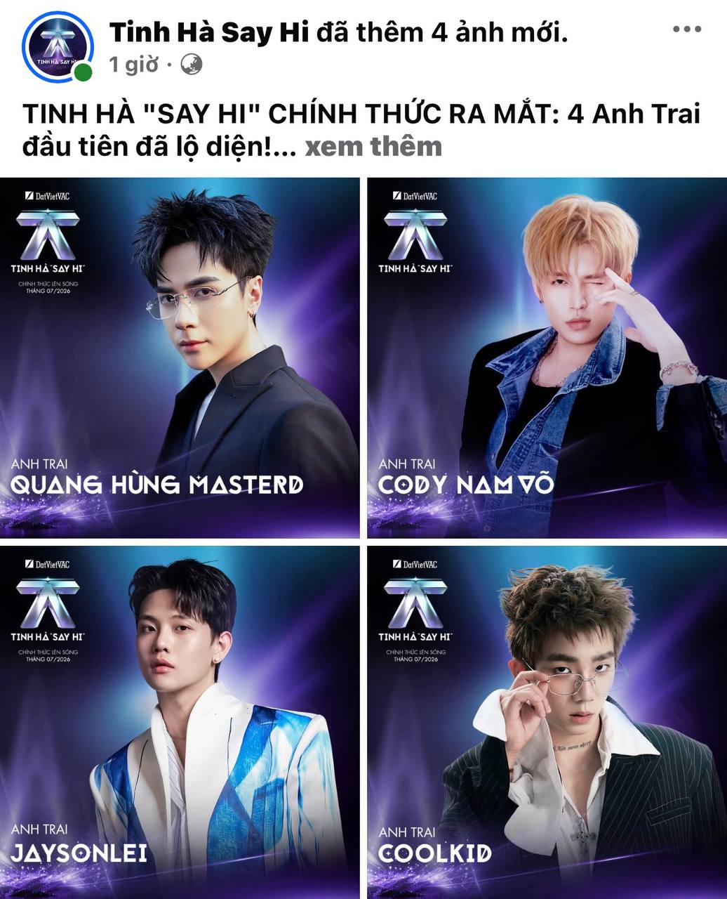 Tinh Hà Say Hi chính thức công bố dàn cast: Những cái tên đầu tiên lộ diện, toàn Anh Trai hot mùa 1 - 2 trở lại - Ảnh 2.