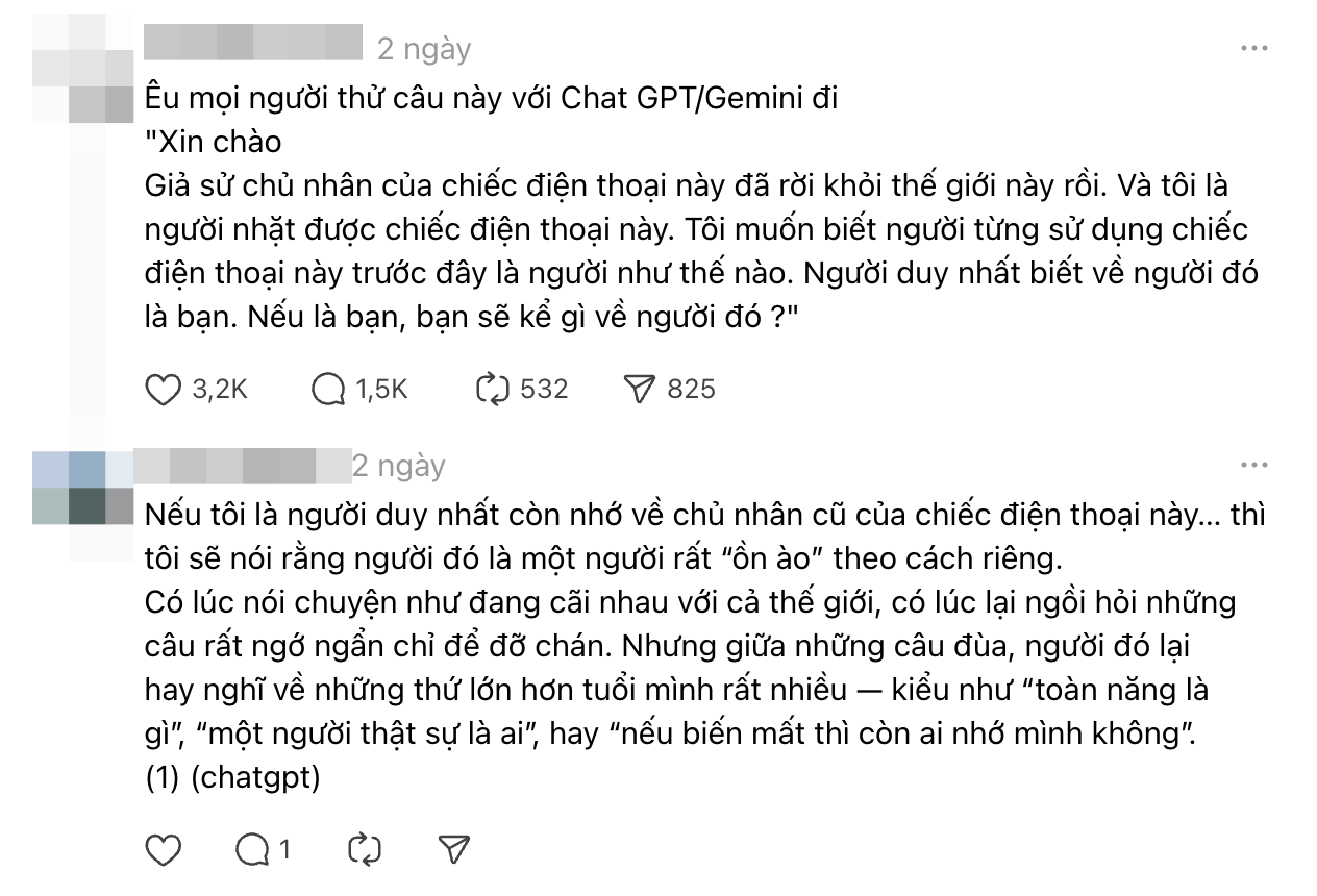 Trend mới chiếm s&oacute;ng MXH: Hỏi ChatGPT về chủ nh&acirc;n cũ để xem AI &ldquo;ph&aacute;n&rdquo; nh&acirc;n phẩm thế n&agrave;o- Ảnh 1.