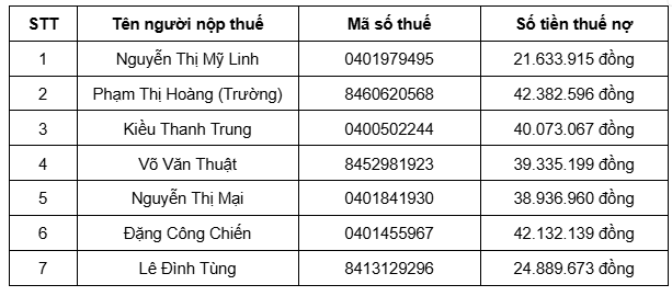 Cơ quan Thuế th&ocirc;ng b&aacute;o: Tạm ho&atilde;n xuất cảnh đối với  c&aacute; nh&acirc;n, hộ kinh doanh c&oacute; t&ecirc;n trong danh s&aacute;ch sau- Ảnh 1.